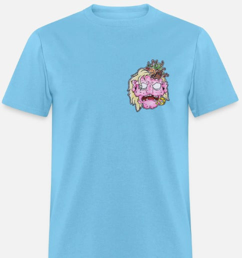 T-shirt pour tout-petit tete de zombie rose