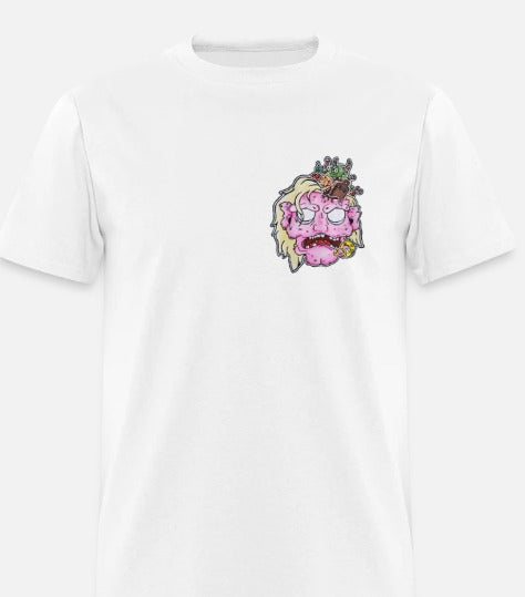 T-shirt Tête de zombie rose