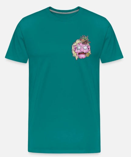 T-shirt Tête de zombie rose