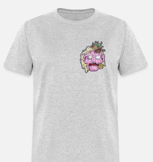 T-shirt enfant tête de zombie rose