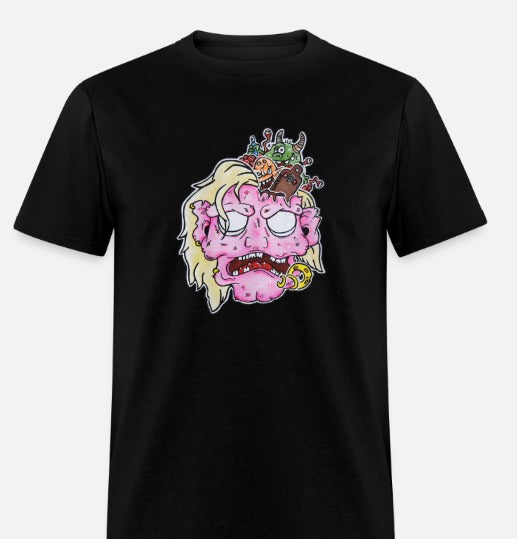 T-shirt pour tout petit tête de zombie rose