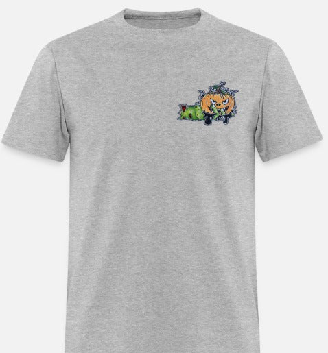 T-shirt Main zombie citrouille