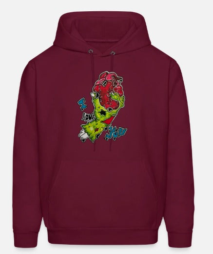 Hoodies enfant Main zombie coeur I love you