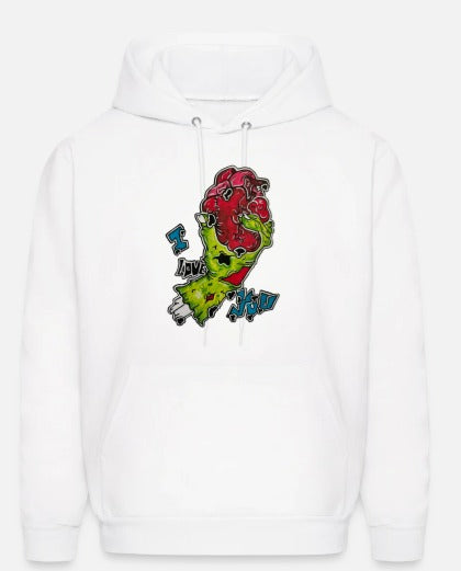 Hoodies enfant Main zombie coeur I love you