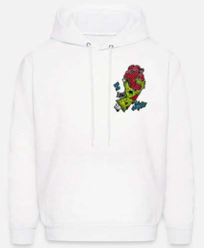 Hoodies enfant Main zombie coeur I love you