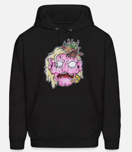 Hoodies Tête zombie rose