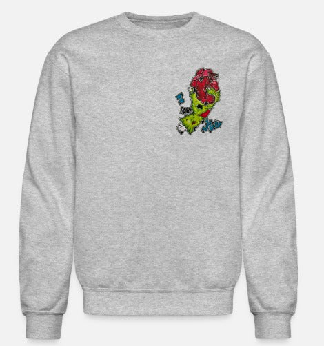 Crewneck enfant Main zombie coeur I Love you