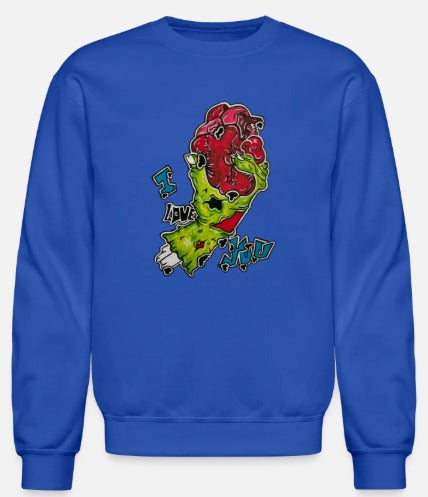 Crewneck Main zombie coeur I love you