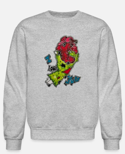 Crewneck enfant Main zombie coeur I love you