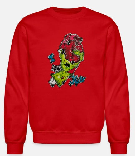 Crewneck enfant Main zombie coeur I love you
