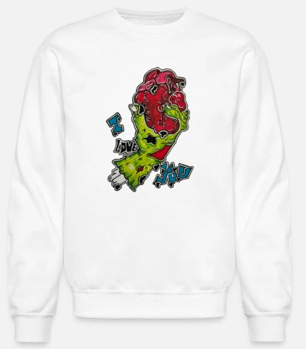 Crewneck Main zombie coeur I love you