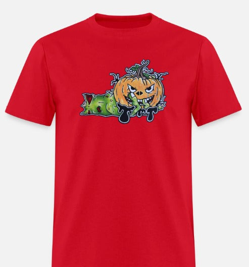 T-shirt Main zombie citrouille