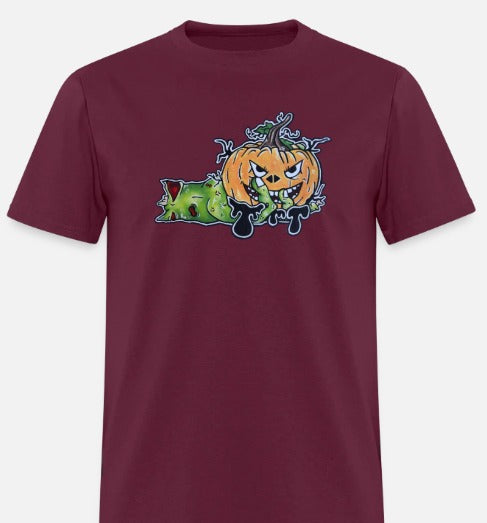 T-shirt Main zombie citrouille