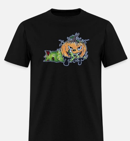 T-shirt Main zombie citrouille