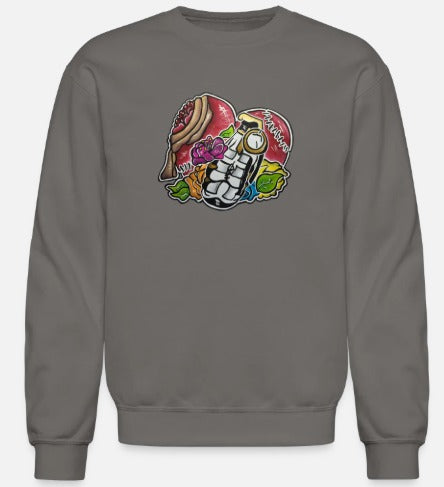 Crewneck enfant Coeur grenade