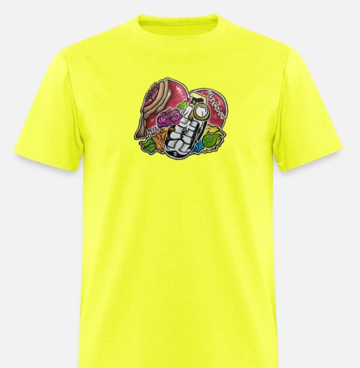 T-shirt Coeur grenade