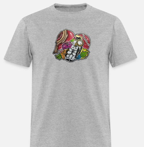 T-shirt Coeur grenade