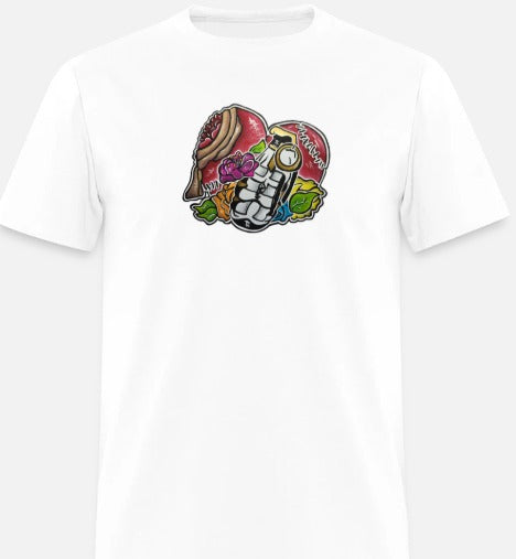 T-shirt Coeur grenade