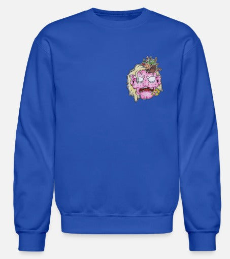 Crewneck tête de zombie rose