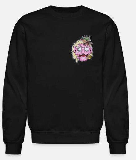 Crewneck enfant tête zombie rose