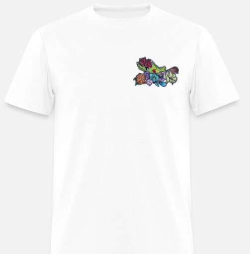 T-shirt main zombie coeur fleur