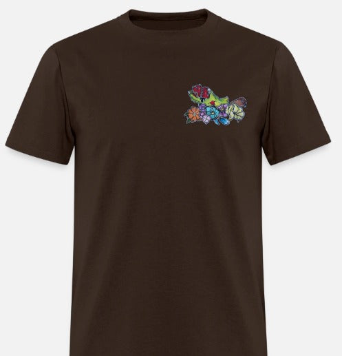 T-shirt main zombie coeur fleur