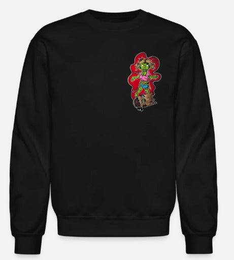 Crewneck fille zombie skate