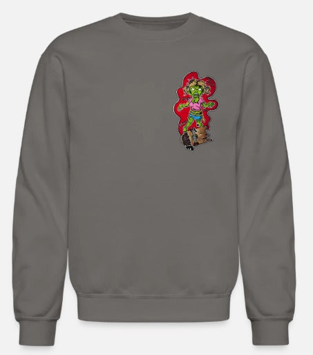 Crewneck fille zombie skate