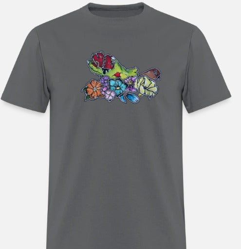 T-shirt Main zombie coeur fleur