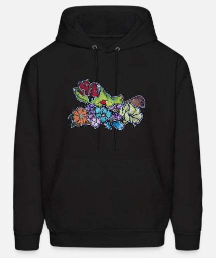 Hoodies Main zombie coeur fleur