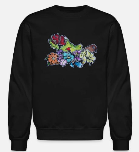 Crewneck Main zombie coeur fleur