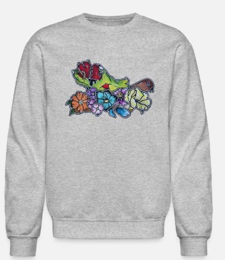 Crewneck Main zombie coeur fleur