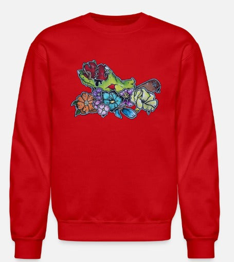 Crewneck Main zombie coeur fleur