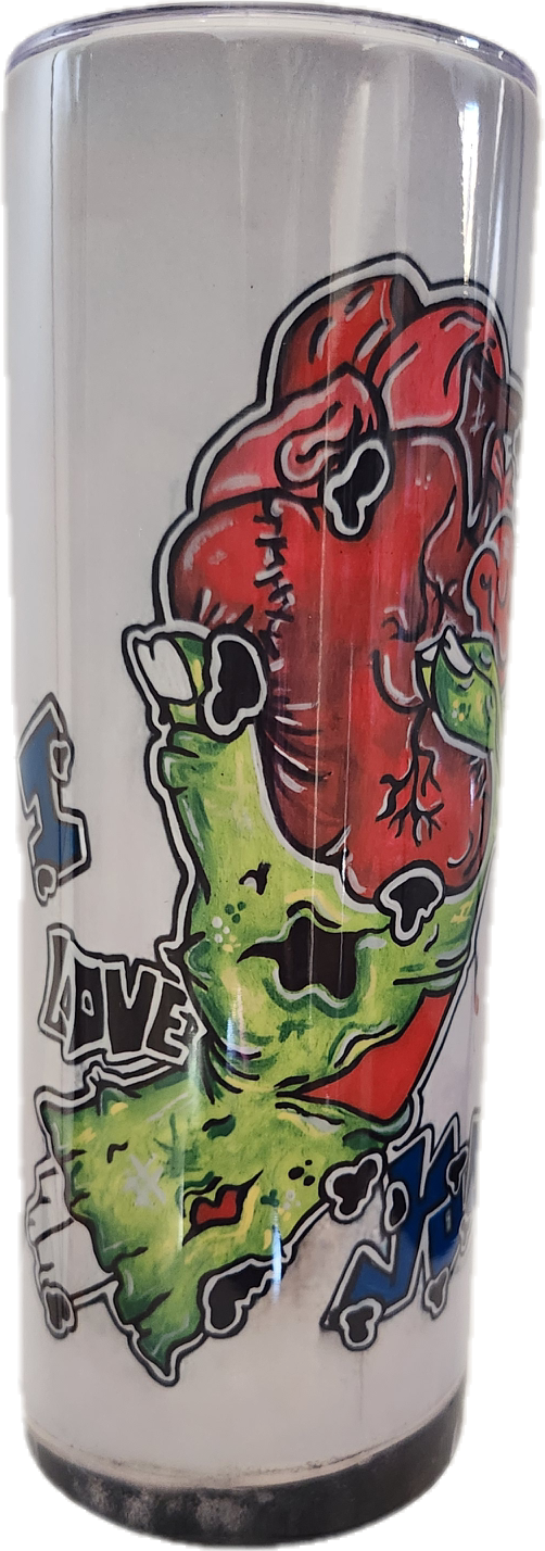 Thermos main de zombie coeur