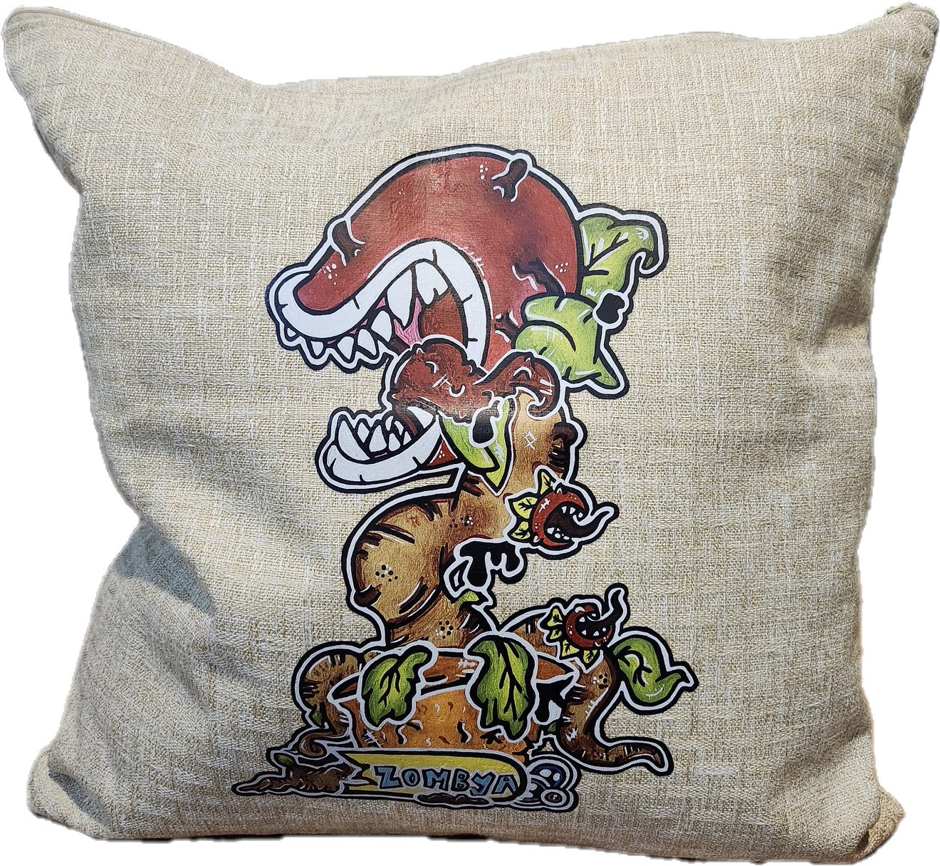 Housse coussin plante carnivore