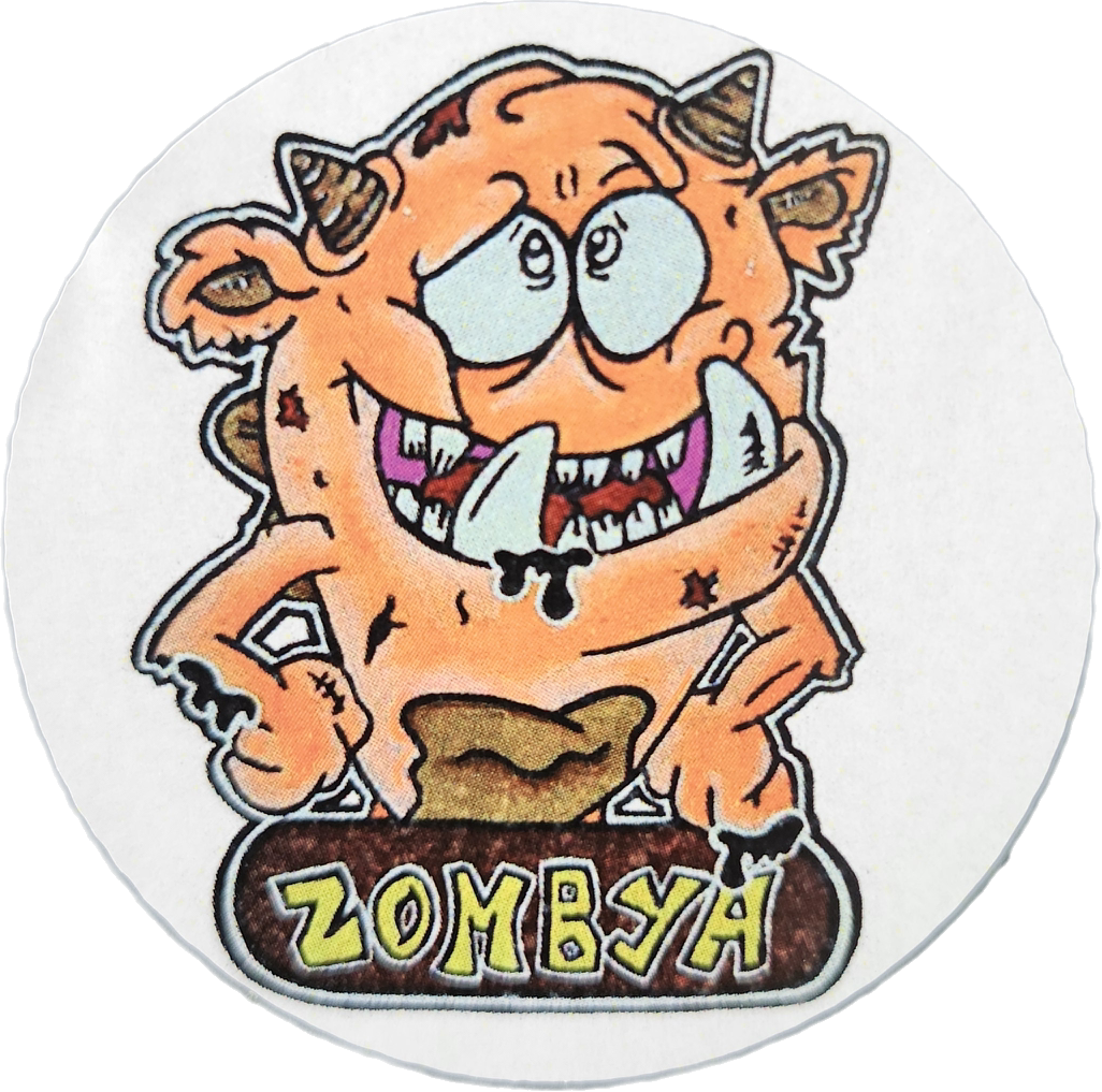 Autocollant monstre orange