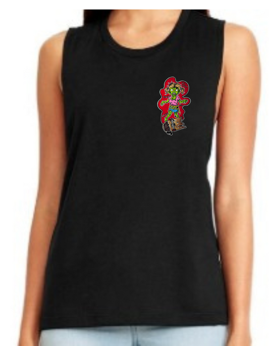 Camisole femme festival muscle Fille zombie skate