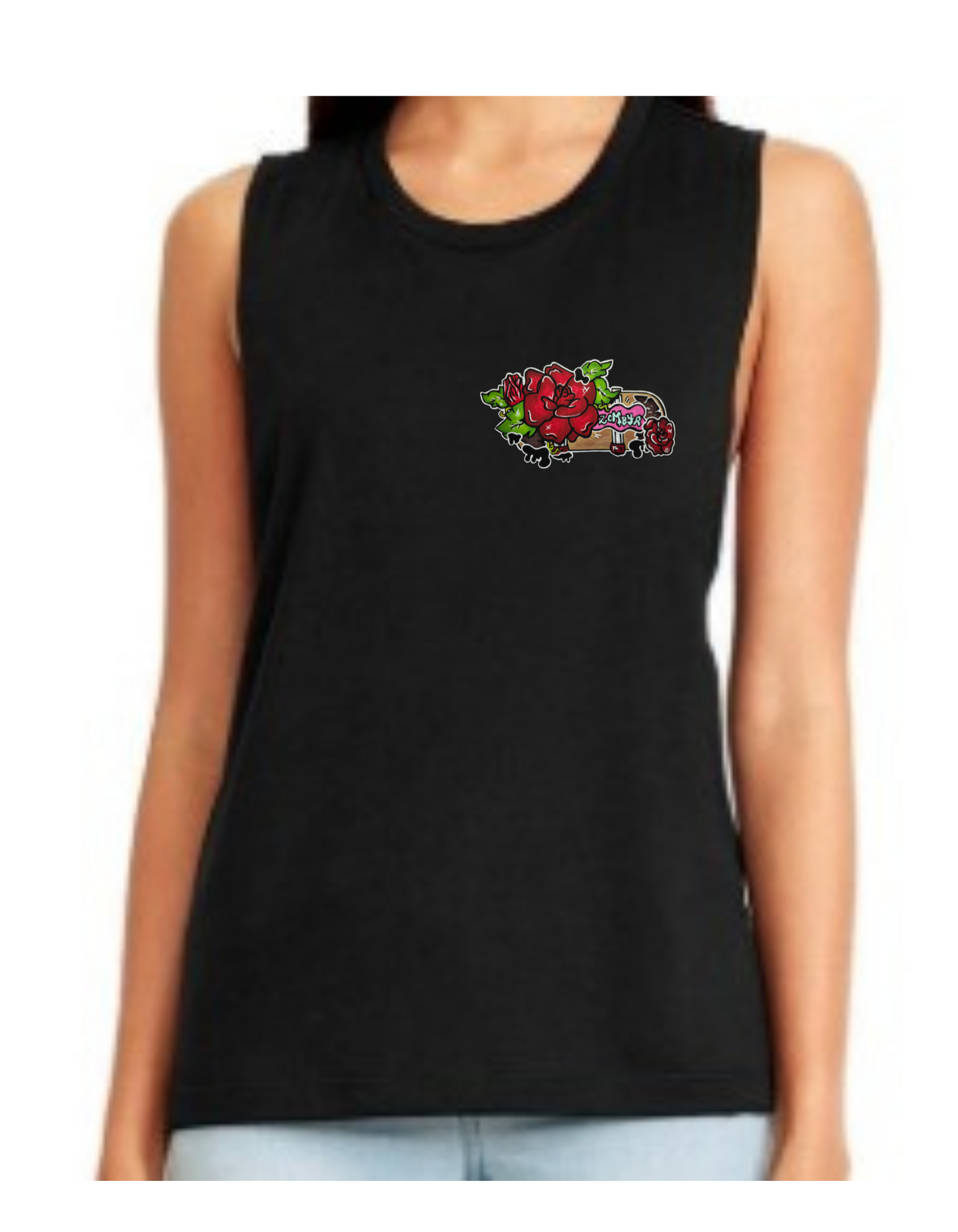 Camisole femme festival muscle Skate fleur