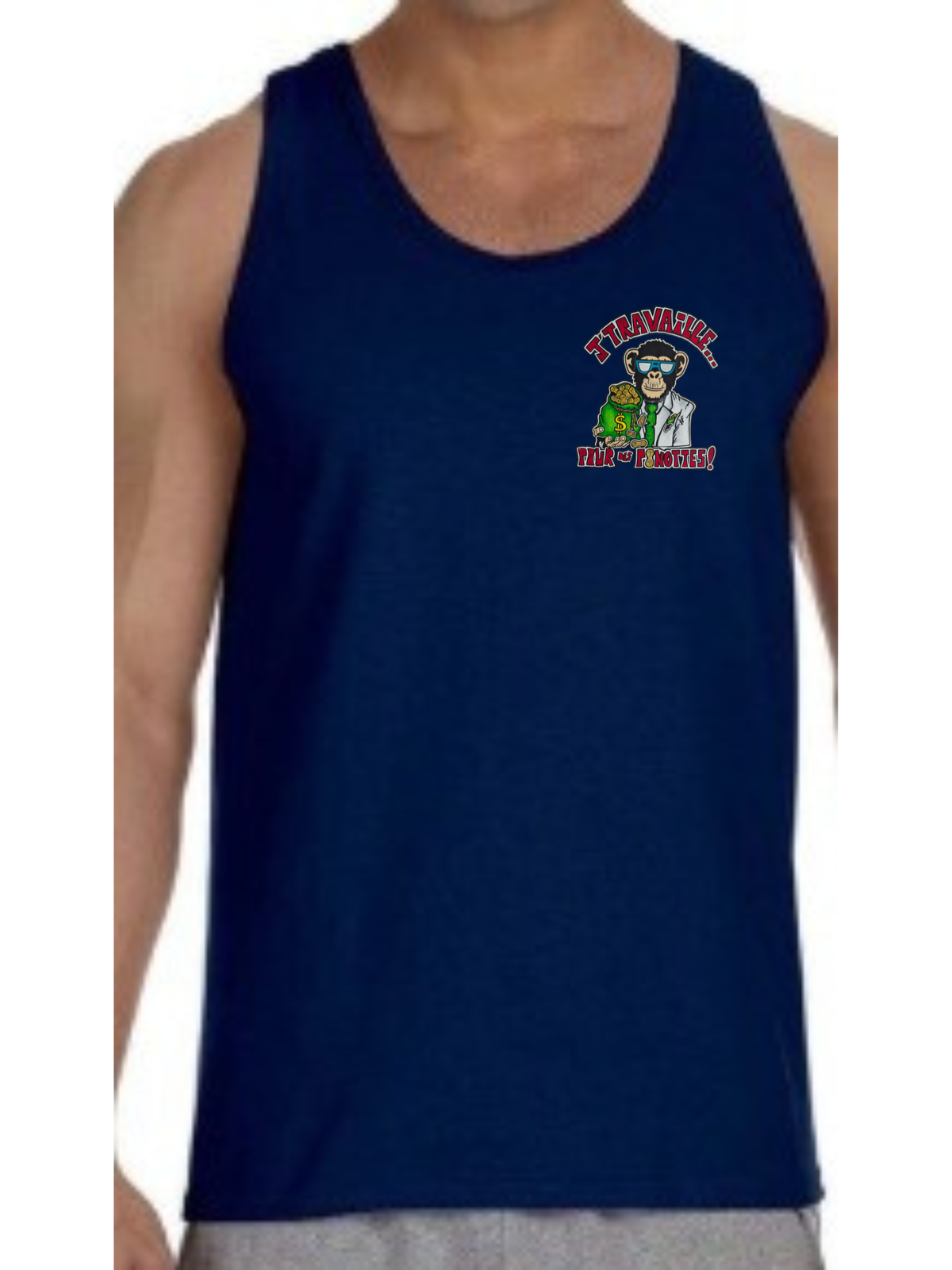 Camisole homme J'travaille pour des peanuts
