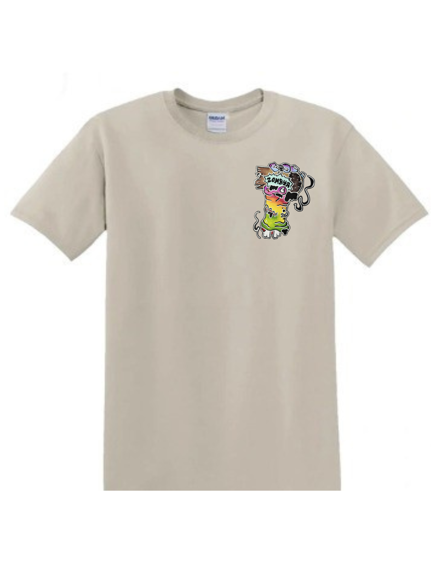 T-shirt main zombie multicolore