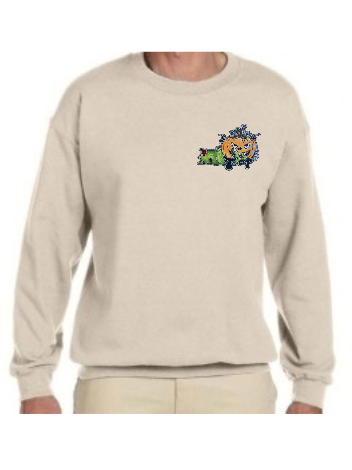 Crewneck Main zombie citrouille