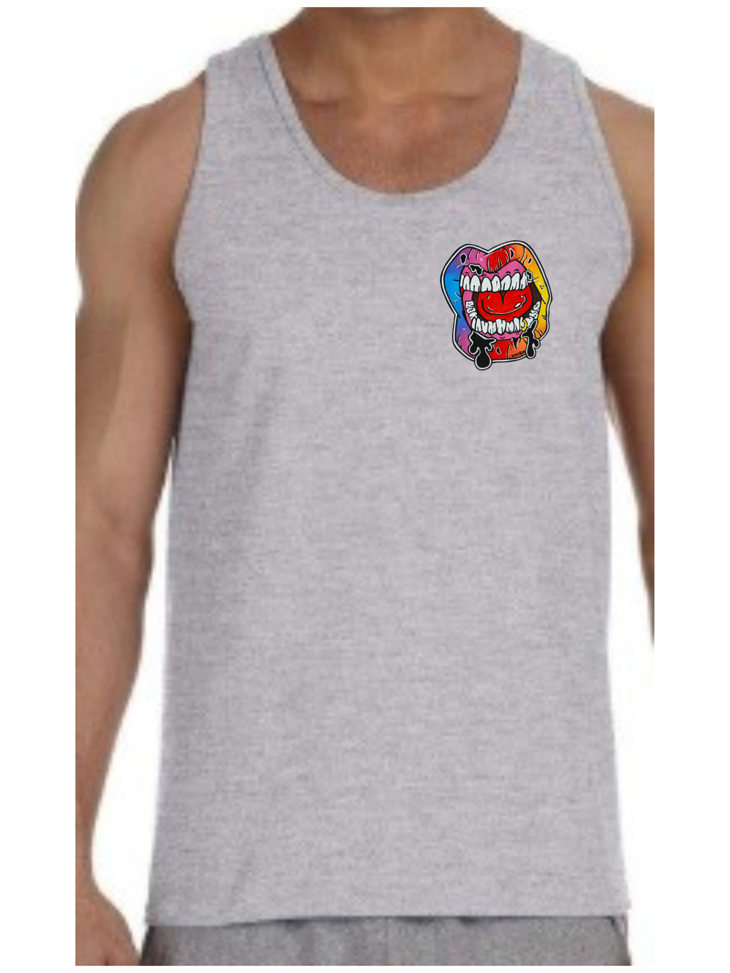 Camisole homme Lèvre multicolore