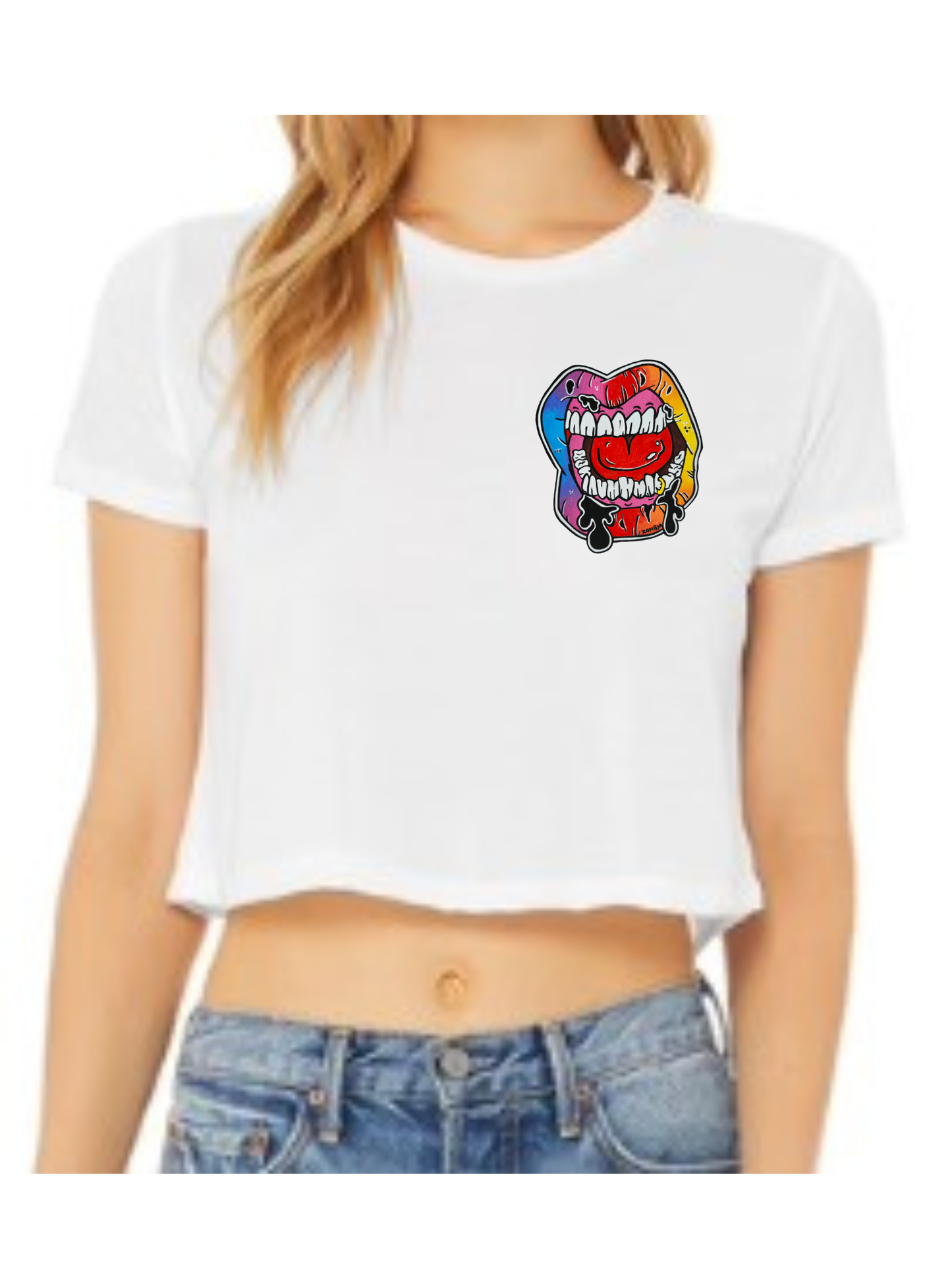 Crop top Lèvre multicolore