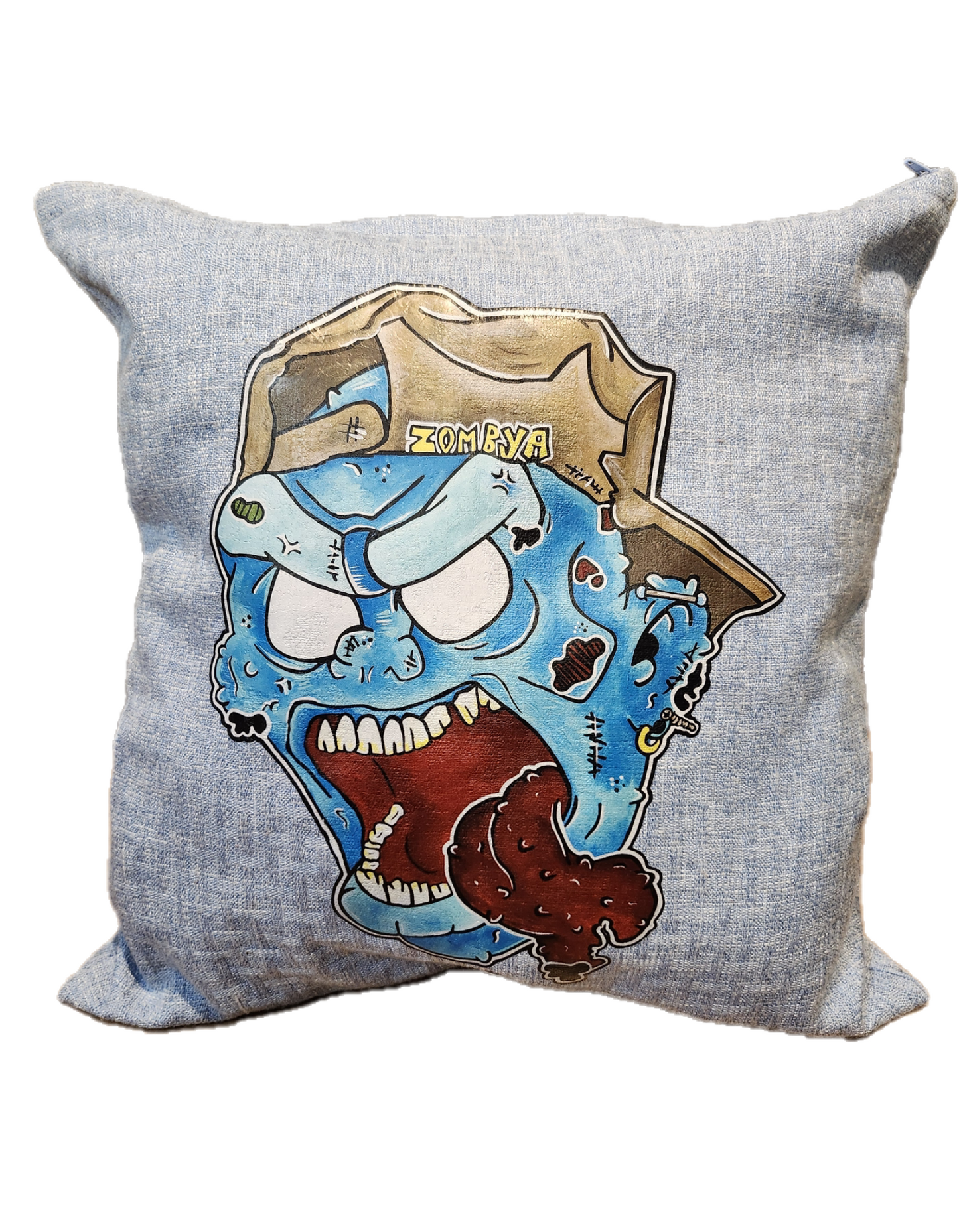 Housse coussin zombie casquette