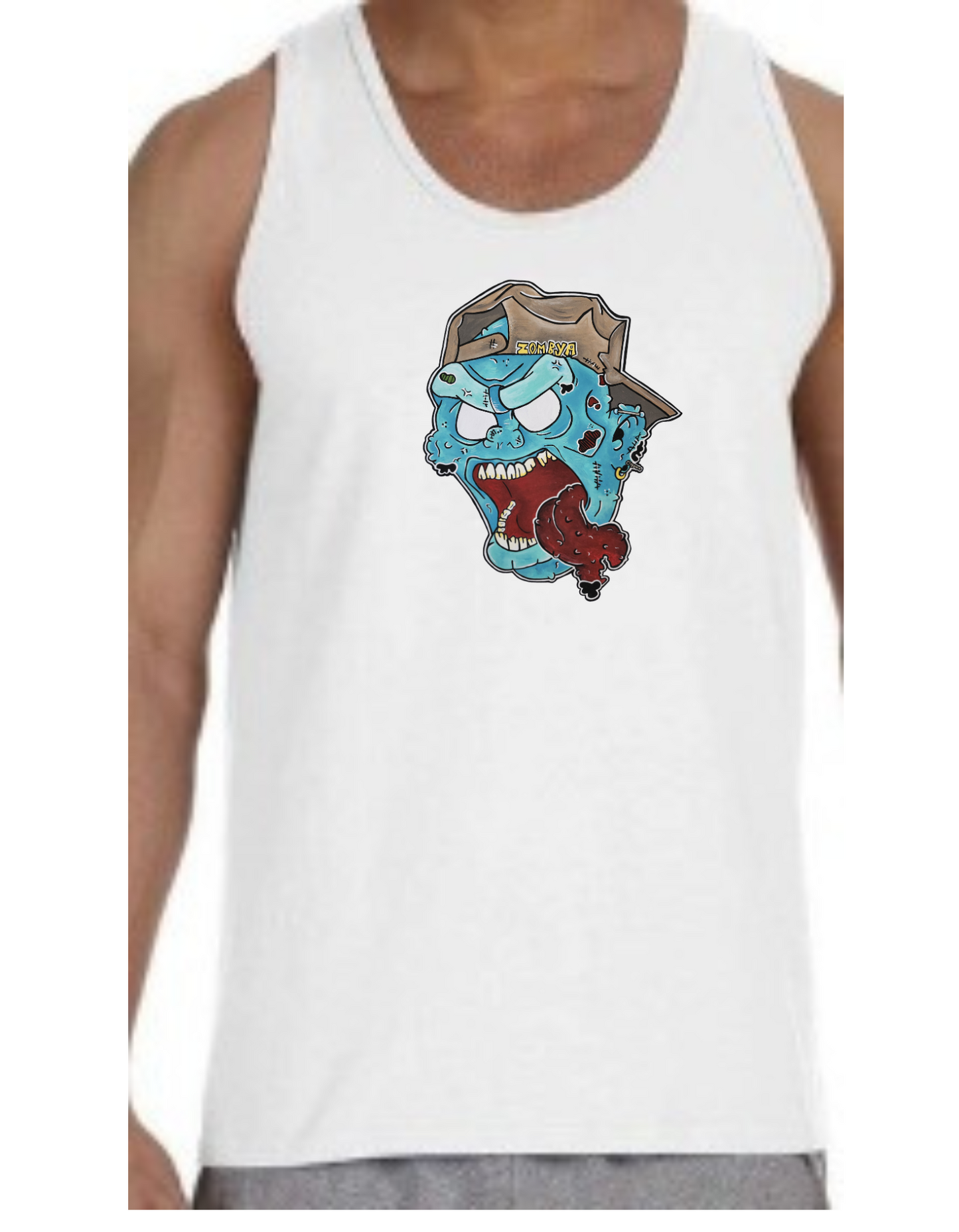 Camisole homme Zombie casquette