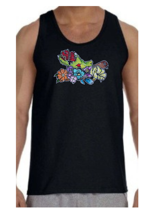 Camisole homme Main zombie coeur fleur