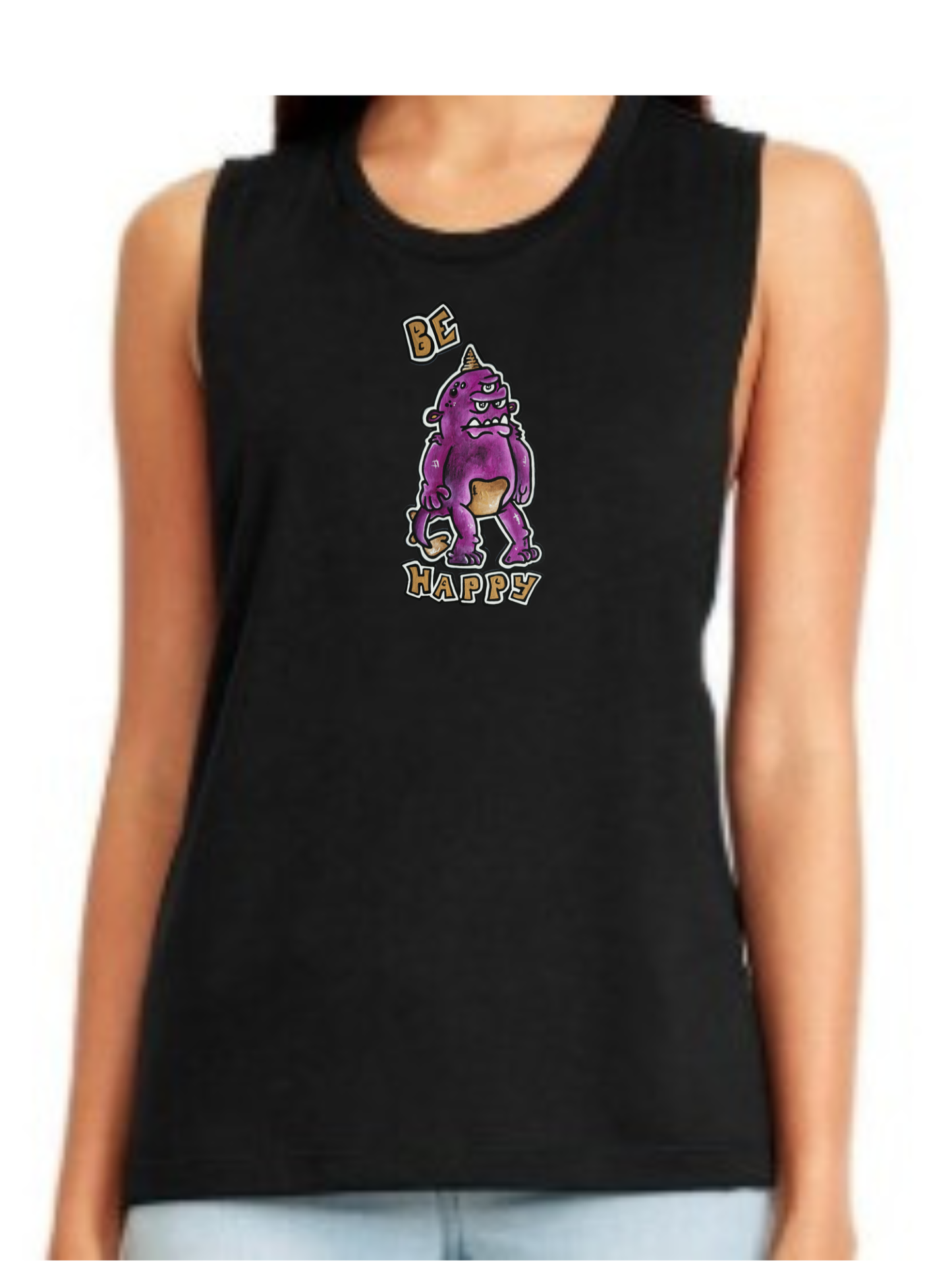 Camisole femme festival muscle Be happy