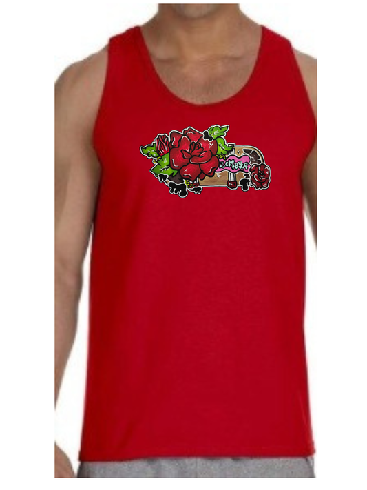 Camisole homme Skate fleur