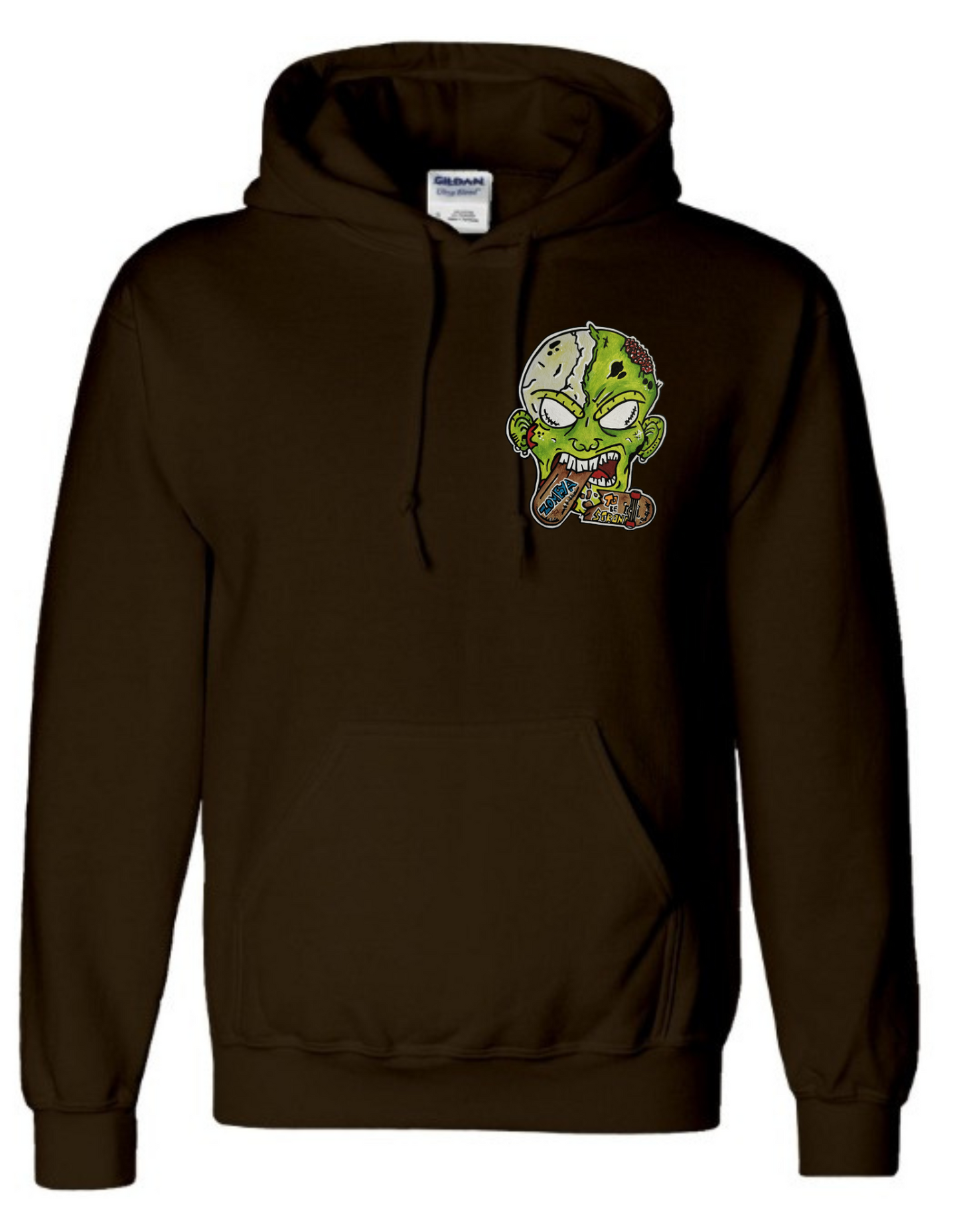 Hoodies zombie qui mange skate