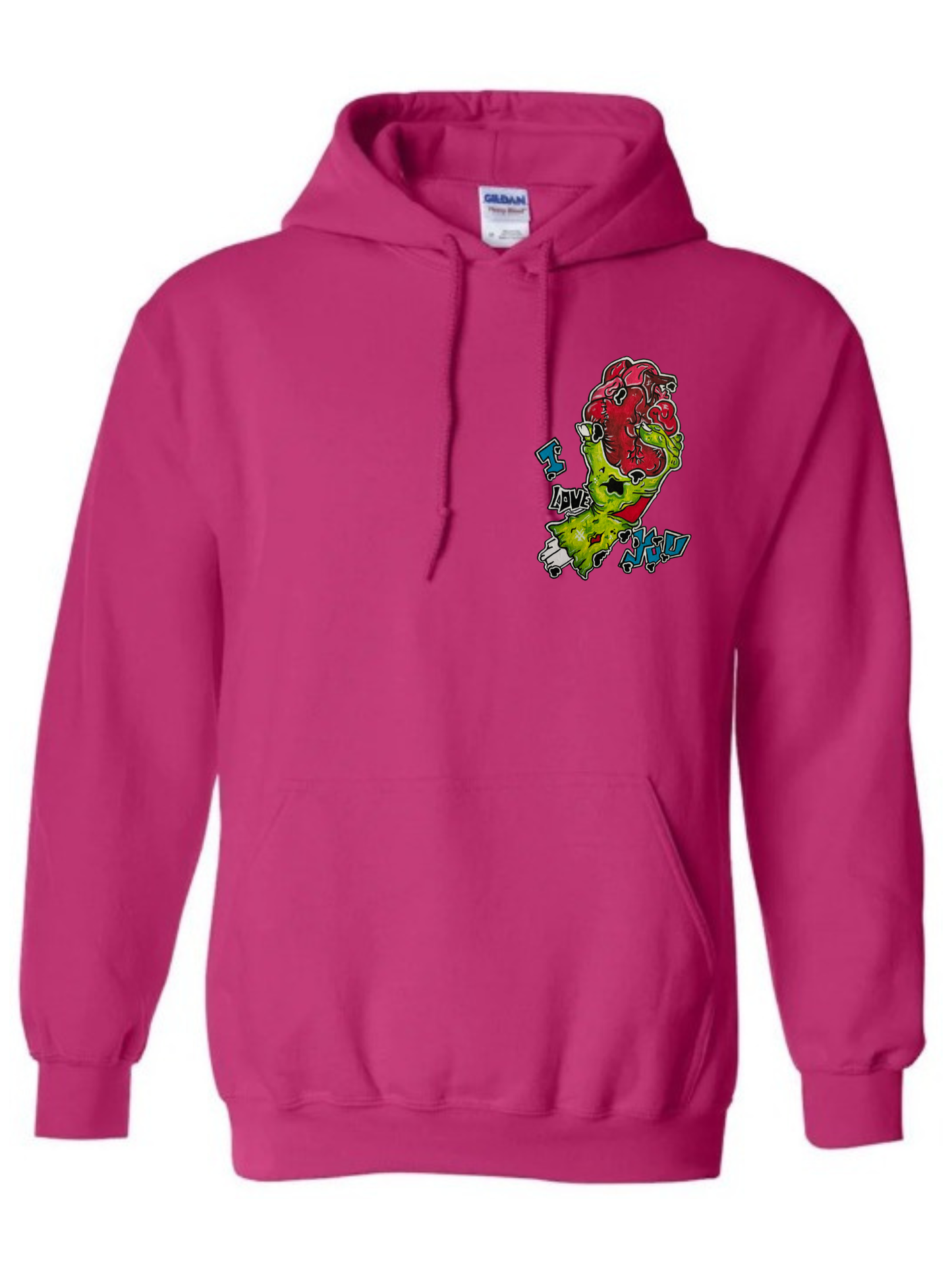 Hoodies enfant Main zombie coeur I love you